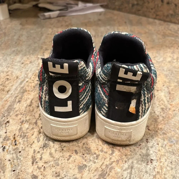 Celine Love Life tweed platform slip on sneakers - Picture 4 of 13